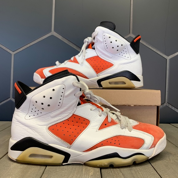 Jordan Other - Used W/O Box! Air Jordan 6 Gatorade White Orange S